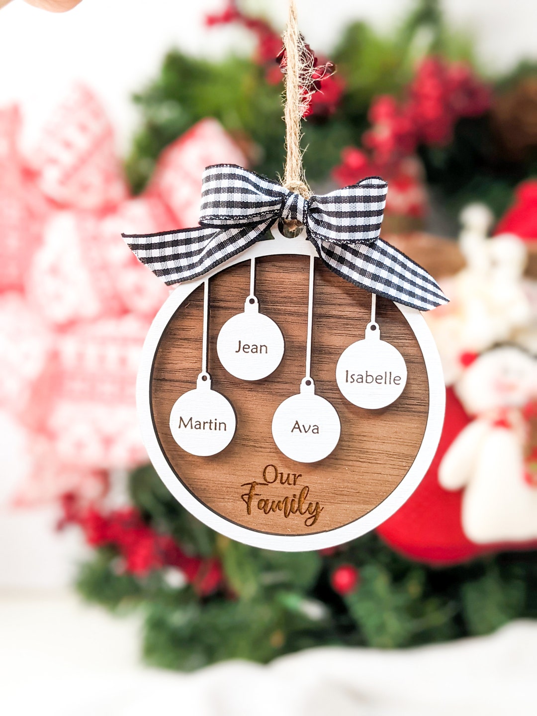 Family Tree Ornament, Personalized Family Christmas Ornaments, , Family
