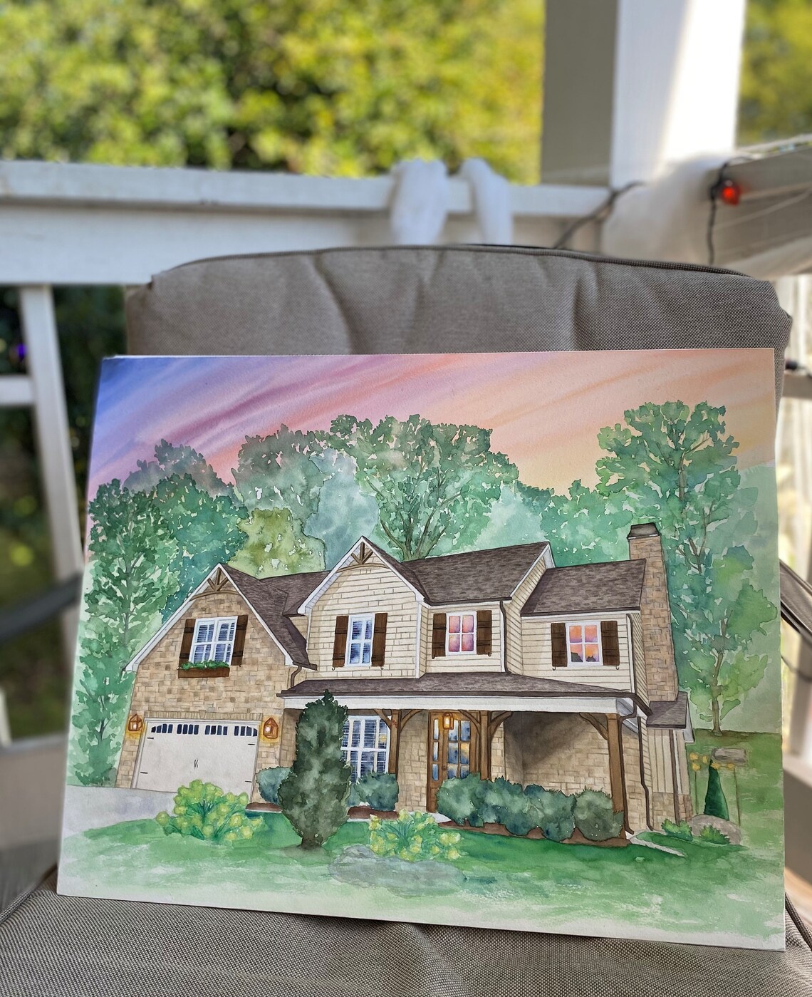 Home Painting, 9x12 Custom House Watercolor, Wedding Venue Painting ...