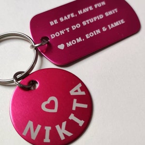 Personalised metallic Keychain