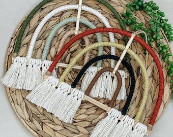 Macrame Rainbow Wall Hanging: Nursery Decor Accent Piece