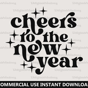 Felicidades para o Ano Novo Svg, Natal Svg, Downloads Digitais, Retro Font Svg, Feriados Svg, Inverno Svg, Ano Novo Svg, Silhueta, Cricut