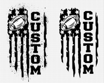 Custom Football Svg, Custom svg, Game Day Svg, Football SVG, USA Flag SVG, Cut file Printable Cricut Maker Silhouette