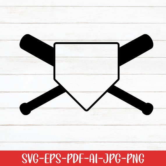 Home Plate Svg, Baseball Svg, Baseball Bat Svg, Cross Bats Svg, Digital Download, Game Day Svg, Printable, Baseball Love Svg, Svg Cut File