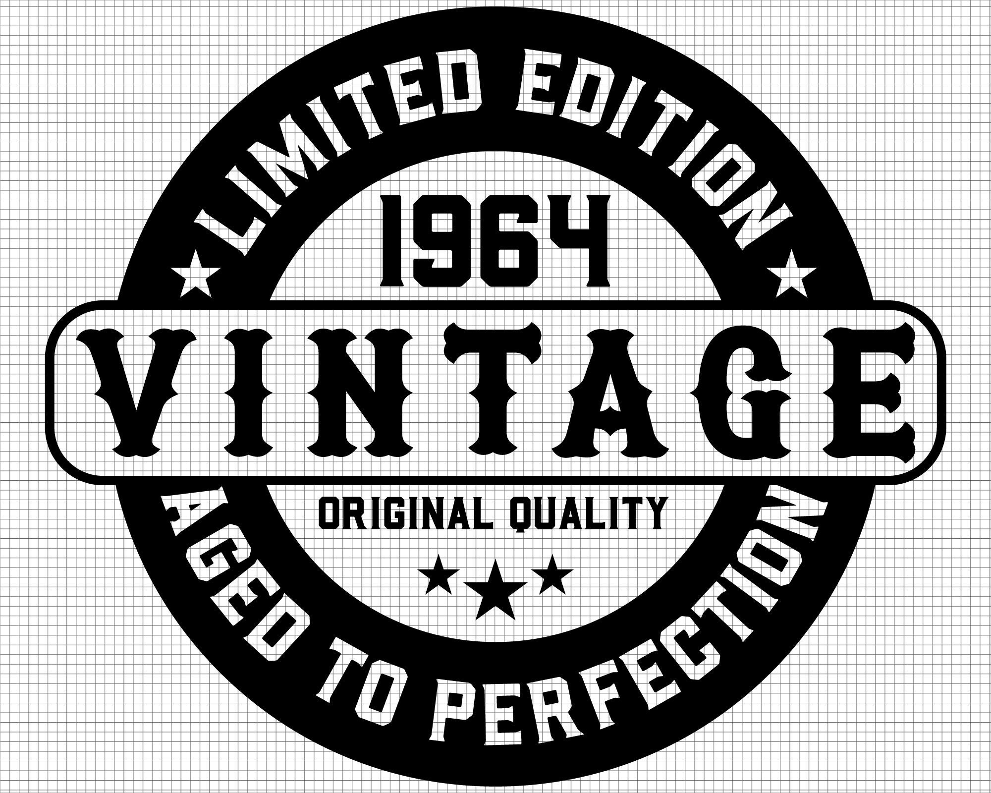 58th Birthday Svg, Aged to Perfection Svg, Digital Download, Vintage ...