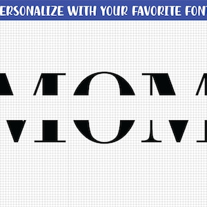 Mamma Svg, Mors dag Svg, Cricut Svg, Monogram Svg, Delad Mitten Cameo, Direkt Nedladdning, Mamma Gåva, Digital Nedladdning, Mamma Svg, Svg-fil