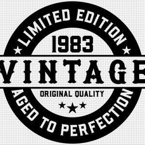 39th Birthday Svg, Aged to perfection svg, Digital Download, Vintage 1983 Svg, 39 and Fabulous svg, 39th svg, Printable, Svg Cut File