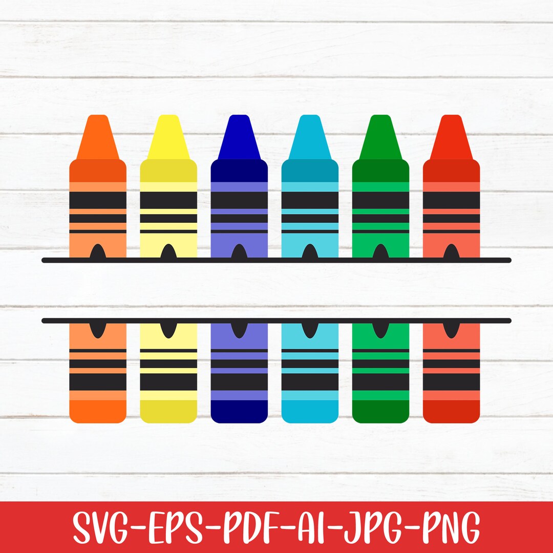 Crayon Monogram Svg, Back to School Svg, School Svg, Digital Downloads