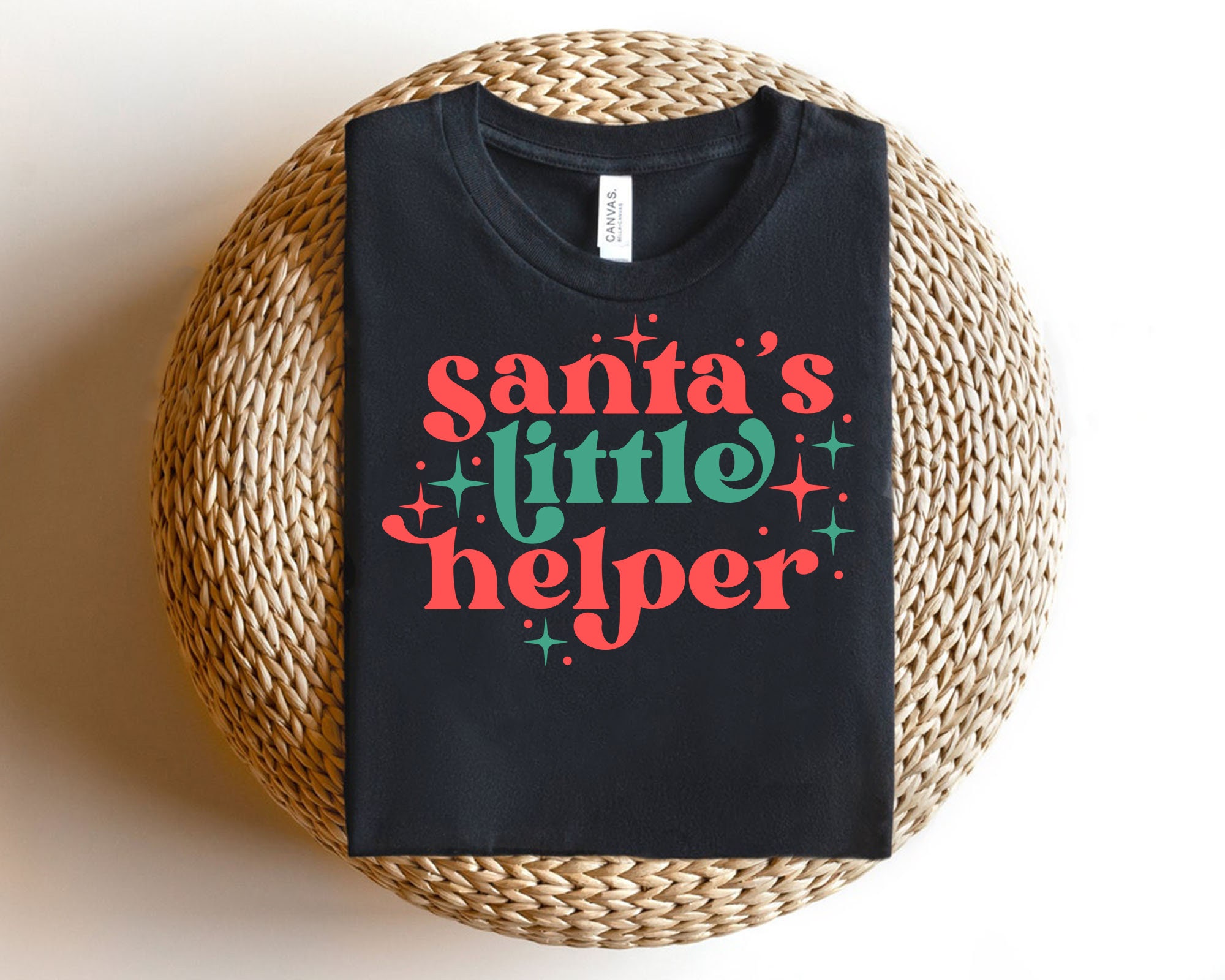 サンタの小さなお手伝いさん SVG、クリスマス SVG、デジタル