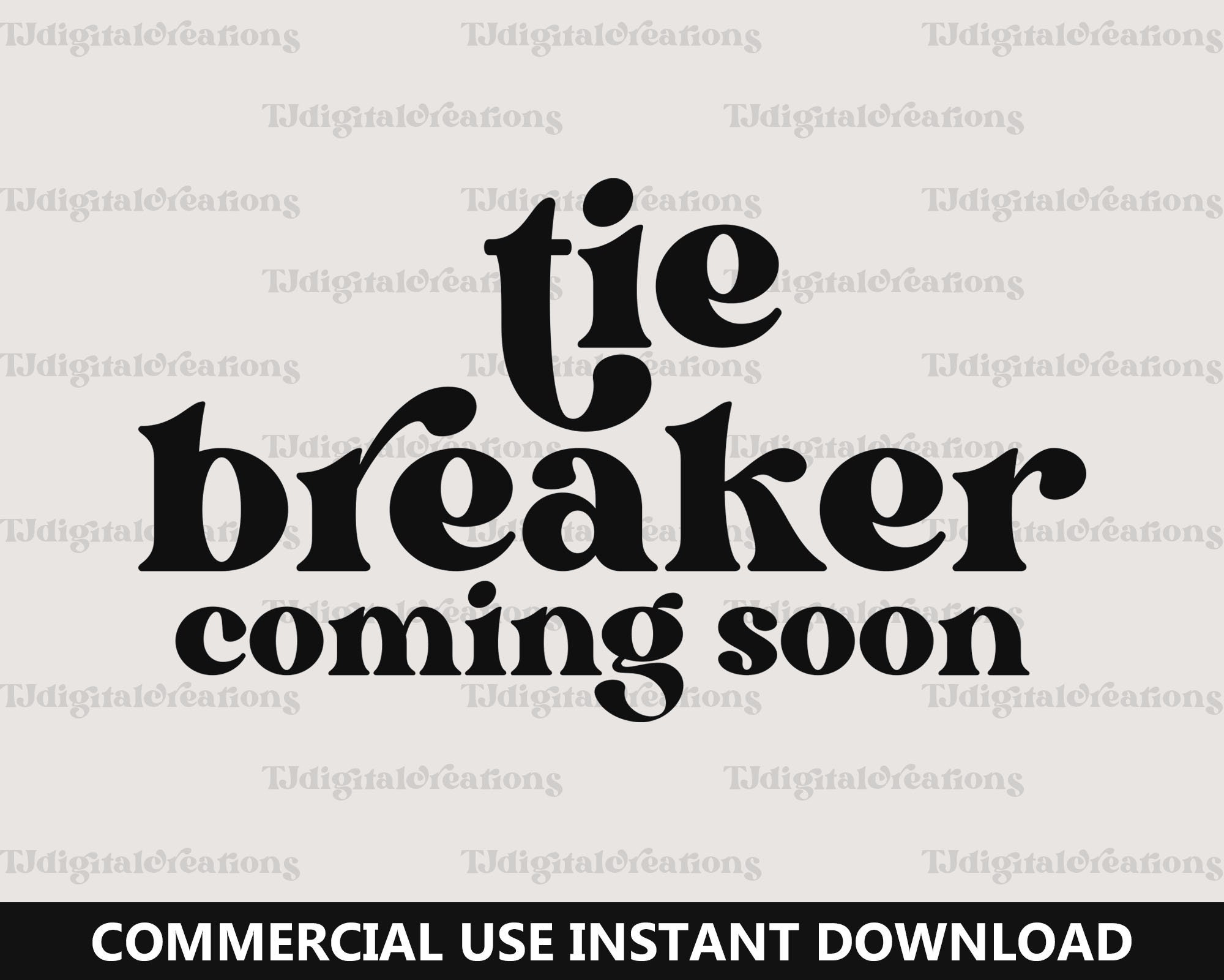 Tie Breaker Coming Soon SVG | Baby Announcement SVG 