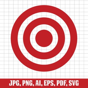 Bull&#39;s Eye Target Svg, Bull&#39;s Eye Svg, Target Svg, Target Practice Svg, Plik sylwetki, Plik cięcia Svg, Logo Target Svg, Pobieranie cyfrowe
