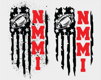 Nmmi Football Svg, Nmmi svg, Game Day Svg, Football SVG, USA Flag SVG, Cut file Printable Cricut Maker Silhouette