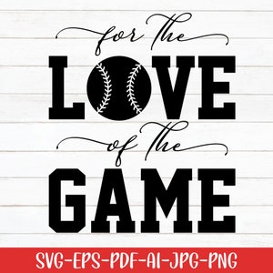 Por el amor del juego Svg, Baseball Svg, Descarga digital, Game Day Svg, Baseball Quote Svg, Sport Svg, Love Baseball Svg, Svg Cut File