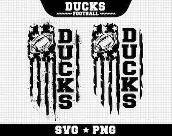 Ducks Football Svg, Ducks svg, Game Day Svg, Football SVG, USA Flag SVG, Cut file Printable Cricut Maker Silhouette