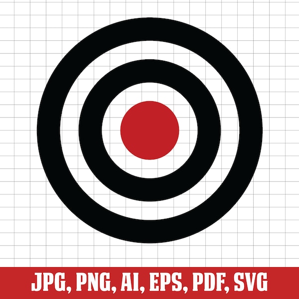 Bull's Eye Target Svg, Bull's Eye Svg, Target Svg, Target Practice Svg, Silhouette File, Svg Cut File, Target Logo Svg, Digital Download