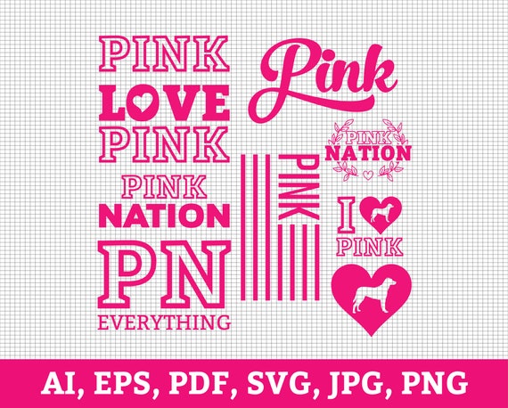 Love Pink, Love Pink Svg Bundle, Victoria Secret Svg, Love Pink Svg, Pink  Nation, Love Pink Dog, Svg, Cricut, Silhouette, Digital Download
