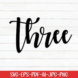 Três Svg, Baby Svg, 3º aniversário Svg, Três anos de idade Svg, Download digital, Aniversário Svg, Baby Onesie Svg, Baby Life Svg, Arquivo de corte Svg