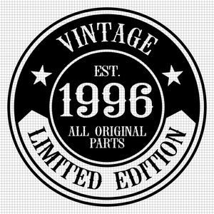 26. Geburtstag svg, druckbar, Cricut, Alle Original Teile svg, 26. Svg, Vintage 1996 Svg, 26 und Fabelhafte Svg, Digitaler Download, Silhouette