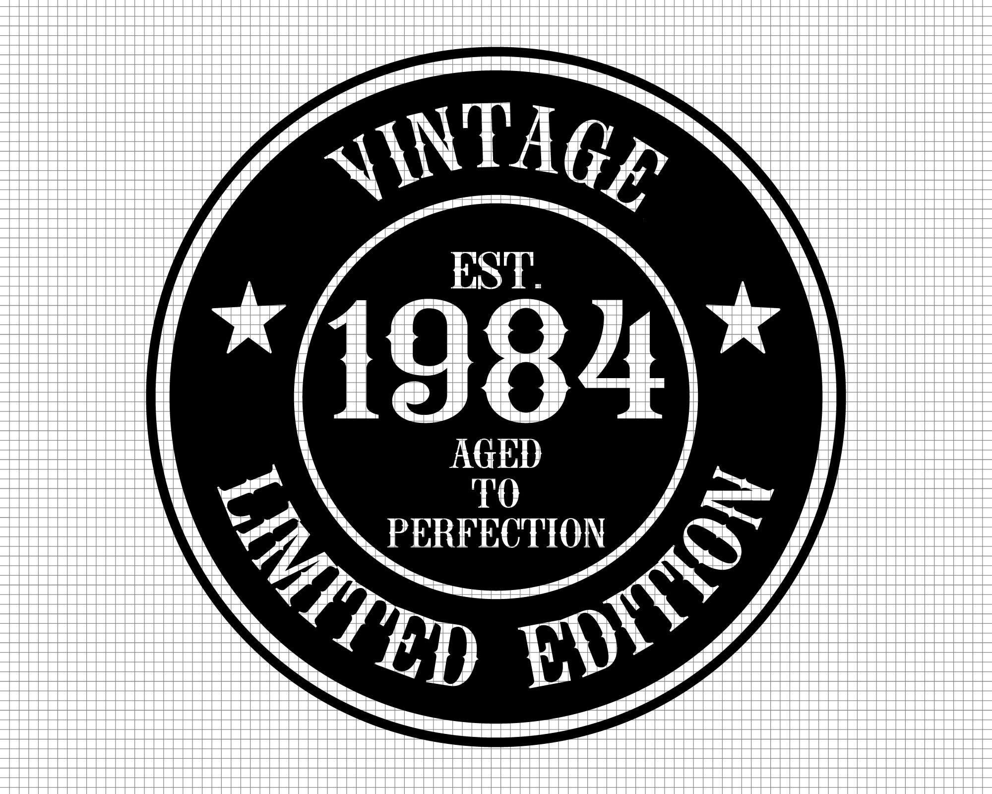 1984 Vintage Stars Birthday Shirt - "Aged To Perfection" 41st Birthday Gift For Men & Women