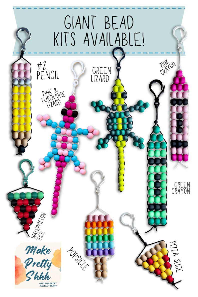 Kits de cuentas gigantes - Lagarto/Gecko - Kits de manualidades DIY de Make Pretty Shhh imagen 14