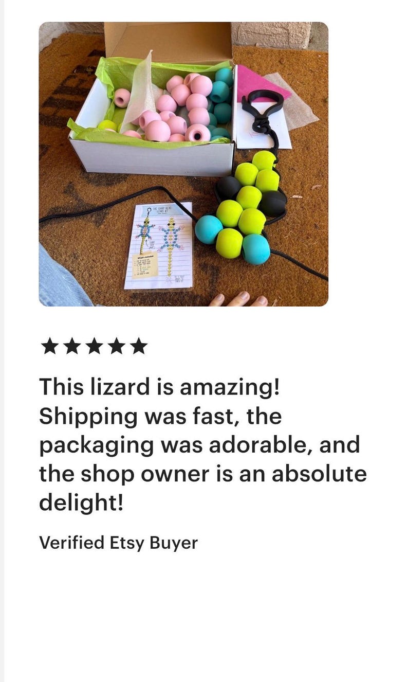 Kits de cuentas gigantes - Lagarto/Gecko - Kits de manualidades DIY de Make Pretty Shhh imagen 11