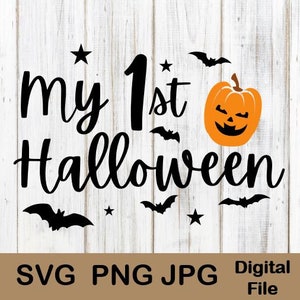 Mein 1st Halloween SVG, Halloween SVG, Kürbis SVG, Gespenst, Halloween Body SVG, Halloween Kostüm SVG, svg, png, jpg, Cricut Silhouette