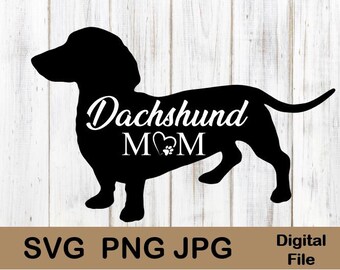 Daschund Heart Svg, Dog Svg, Uso comercial, Weiner Dog Heart SVG File, Animal Svg, Plantilla de corte, Cricut Silhouette Cut Files, jpg png