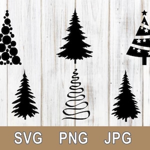 Christmas Tree Svg Bundle, Christmas Svg, Christmas Tree, Christmas Clipart, jpg, svg, png, Christmas Digital, Cricut Silhouette, Santa