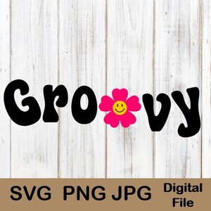 Groovy svg, Retro Tshirt, 60s Clipart, 60s Retro Clipart, Groovy Clipart, 60s Hippie Clipart, 1960s clipart, Boho, Flower Power