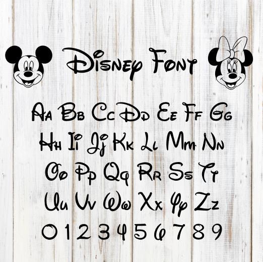 Disney Alphabet Letters 1.4 Font 11 x 8.5 Custom Stencil FAST