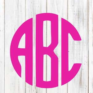 Kreis Monogran Schrift SVG, SVG Kreis Schrift, SVG, Cricut Silhouette, Monogramm svg/dxf/png/eps/jpg, Schule Monogramm, digitaler Download, Schriftart