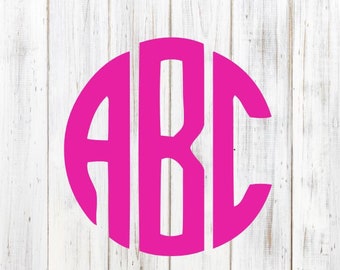 Circle Monogran Font SVG, SVG Circle Font, SVG, Cricut Silhouette, Monogram svg/dxf/png/eps/jpg, School Monogram, Digital Download, Font
