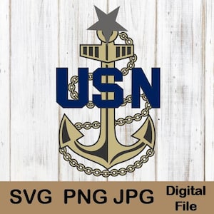 Navy Anchor, US Navy Anchor, USN Anchor, jpg png svg, Digital Files, US Navy Chiefs Anchor, Cut Files, Chief, United States Navy Seal Logo