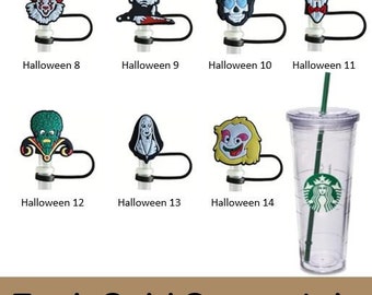 Straw Topper, Horror & Halloween, 20 oz Tumbler, BPA FREE, Birthday Gifts, Personalized Gifts, Spooky, Clown, Stocking Stuffers