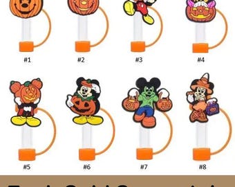 Fall & Thanksgiving Straw Topper, Halloween, Pumpkin Straw Cover, Tumbler Accessories, Turkey Straw Topper, Stocking Stuffer. Pumpkin Topper