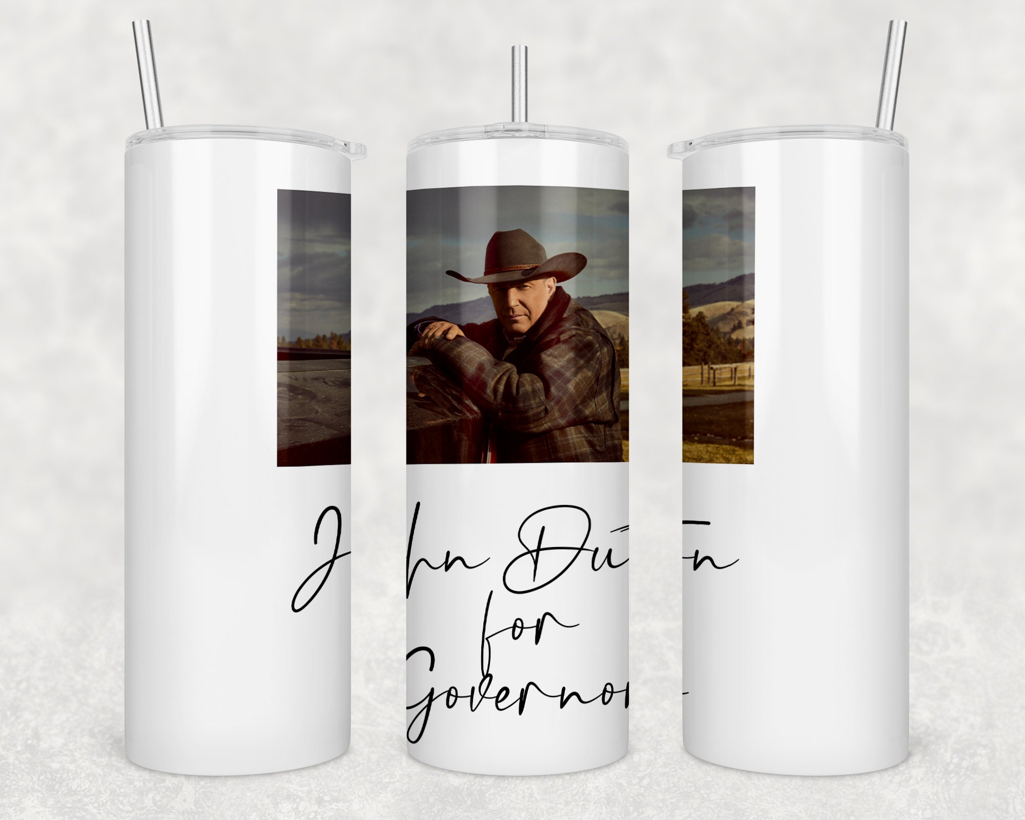  20 oz 2 Stainless Steel Custom Tumbler Yellowstone Kayce Dutton