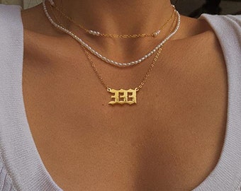 Angel Number Necklace, Spiritual Jewelry, Lucky Number