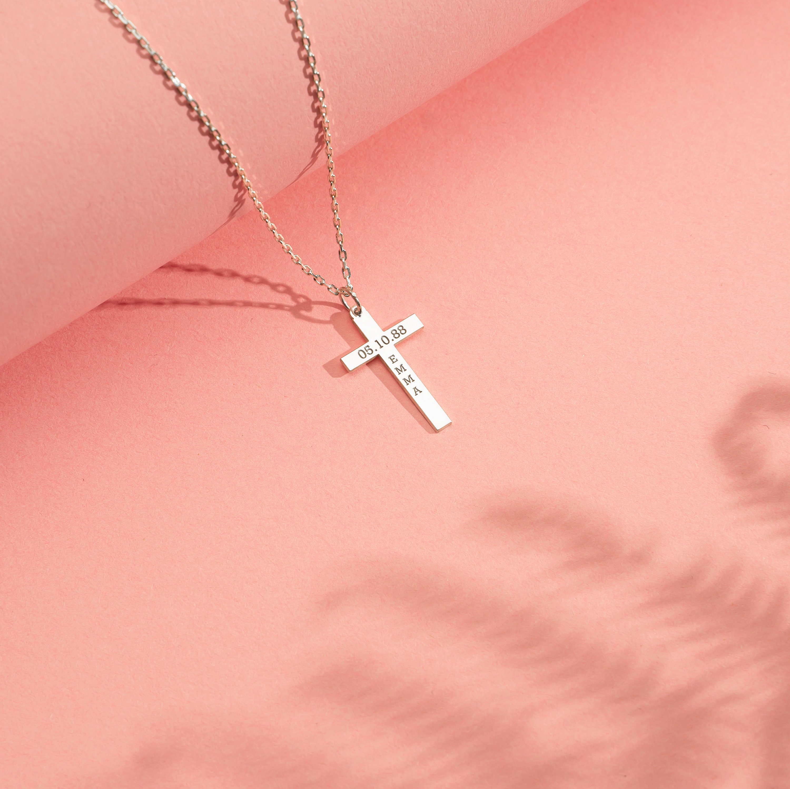 Personalized Cross Necklace, Custom Christian Name Necklace - Etsy