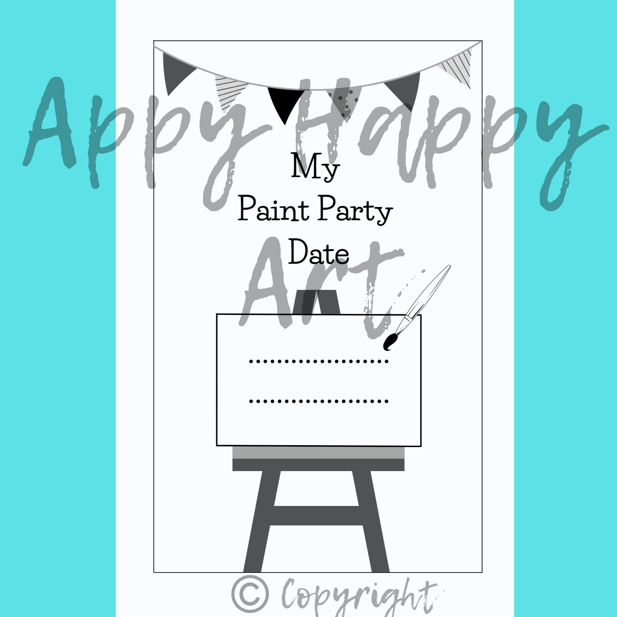 Paint Party Planner Bundle, Instant Digital Download, Checklists