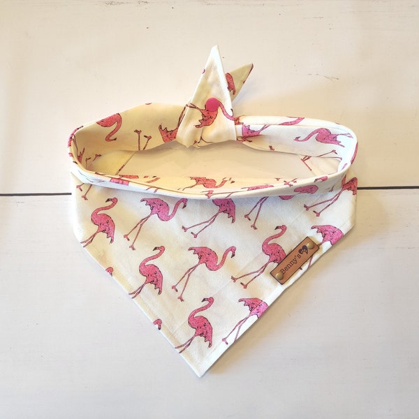 Flamingo Dog Bandana Pet Bandana Flocking Waffled Dog Bandana Summer Dog Bandana Tie & Snap  Bandana Neckerchief  Dog Gift, Puppy Dog Mom