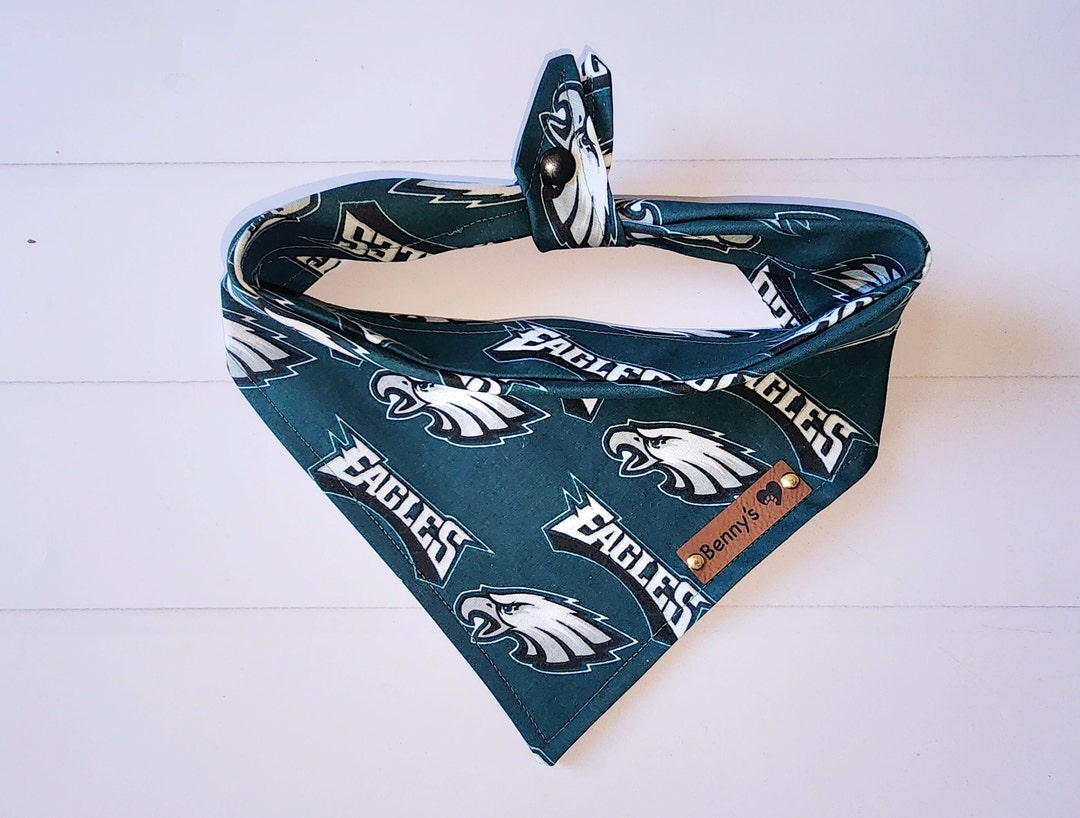 Philadelphia Eagles Dog Bandana, Puppy Bandana, NFL Bandana, Tie & Snap