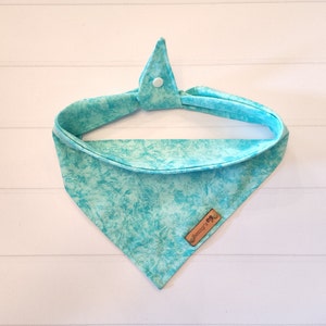 Turquoise Dog Bandana Tie Dye Dog Bandana Teal Green Dog Bandana  Summer Dog Scarf Tie & Snap Bandana Boho Dog Bandana Puppy Gift