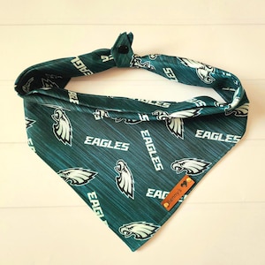 Philadelphia Eagles Dog  Bandana, Puppy Bandana,  NFL Bandana, Tie & Snap Dog Bandana, Football Team Dog Bandana, Eagles Dog Bandana, Puppy