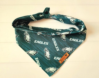 Philadelphia Eagles Dog Bandana, Tie and Snap Cotton Puppy Bandana