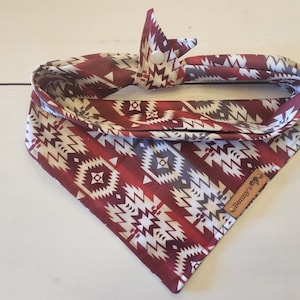Dog  Bandana Boho Aztec Bandana Cotton Dog Bandana Tie & Snap Bandana  Puppy Bandana Puppy Gift Dog Neckwear Dog Clothes Male Dog Bandana