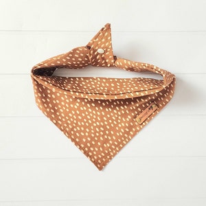 BOHO Dog Bandana Aztek Dog Bandana Pet Bandana Tie & Snap Dog Bandana Puppy Cat Bandana Camping Dog Bandana Dog Gift  Dog Clothes Rust Cream