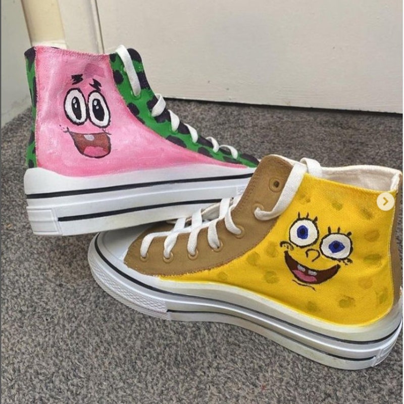 Spongebob Shoes - Etsy