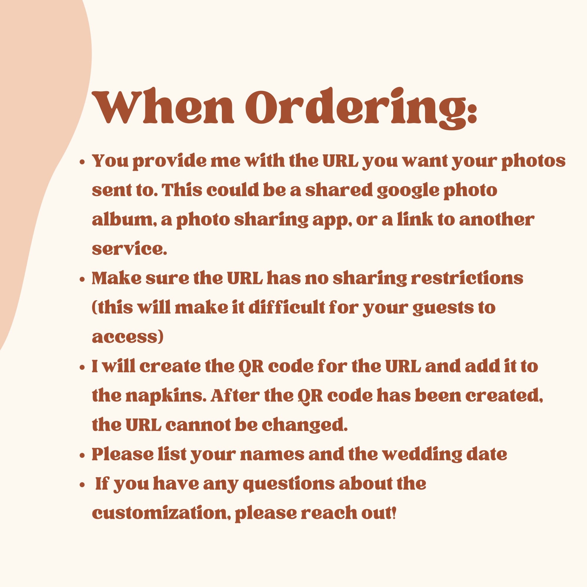 Personalized Custom Photo Wedding Napkins - QR Code Photo Sharing ...