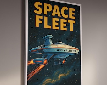 USS Callister Black Mirror Art Print, Space Fleet Decor (Digital Download)