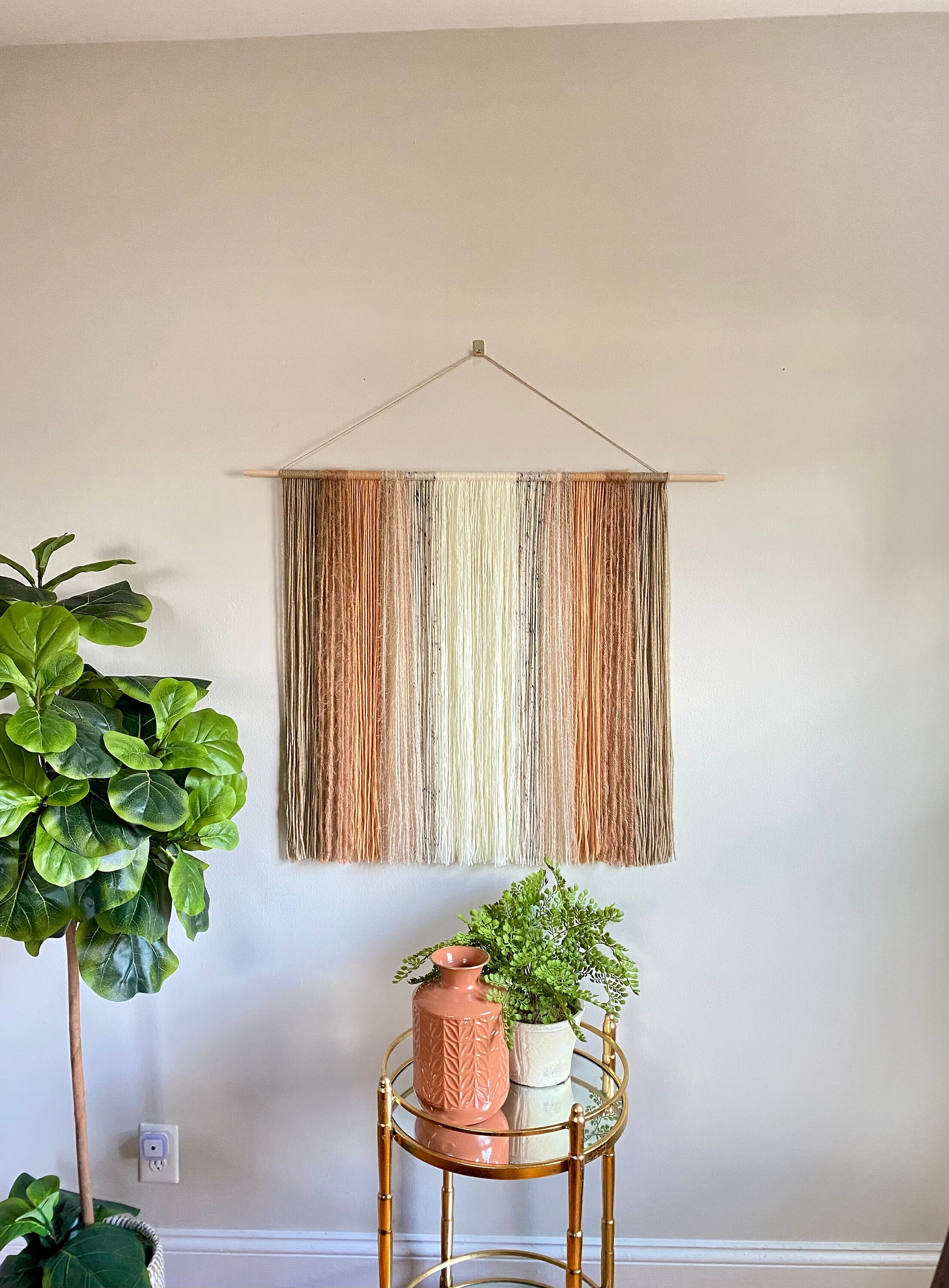 Large Neutral Wall Hanging Neutral Macrame Wall Hanging Etsy