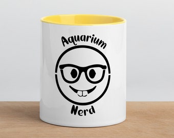 Ceramic Mug 11 oz Aquarium Fish Nerd. Funny Coffee Mug.